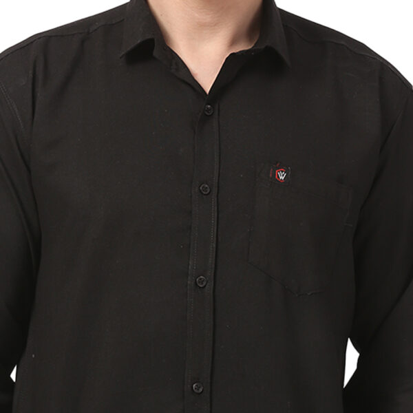 Elegant Black Formal-Casual Shirt for Men - Image 5