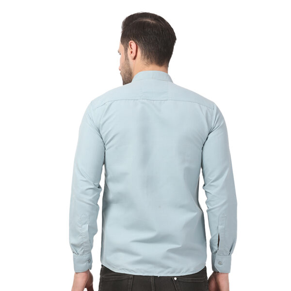 Elegant Sky Blue Formal-Casual Shirt for Men - Image 4